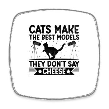 Cat Photographers Cat Lovers Photograpy Cats Photo - Square fridge magnet - white - Front