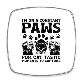 Chat Photographes Chat Amoureux Des Chats Photo - Magnet carré - blanc - Devant
