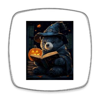 Halloween Gift Women Bear Men Kids Decoration - Square fridge magnet - white - Front