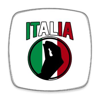 Italie Italien Italien Italie - Magnet carré - blanc - Devant