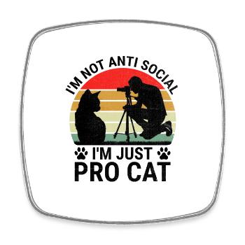 Chat Photographes Chat Amoureux Des Chats Photo - Magnet carré - blanc - Devant