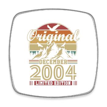 Vintage December 2004 Vintage Birthday Gift - Square fridge magnet - white - Front