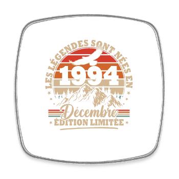 Vintage Birthday Gift Born In December 1994 - Square fridge magnet - white - Front