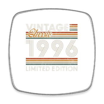 30 Jahre 1996 Vintage Retro Geburtstagsgeschenk - Viereckiger Kühlschrankmagnet - Weiß - Vorne