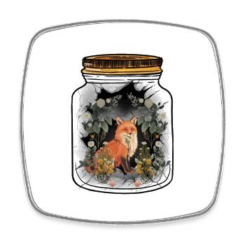Fuchs Füchse Natur Naturliebhaber Kinder Kind - Viereckiger Kühlschrankmagnet - Weiß - Vorne