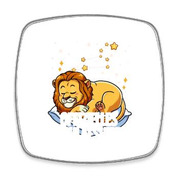 Chemise de nuit officielle Zodiac Leo - Magnet carré - blanc - Devant