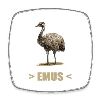 Emus Emu - Square fridge magnet - white - Front