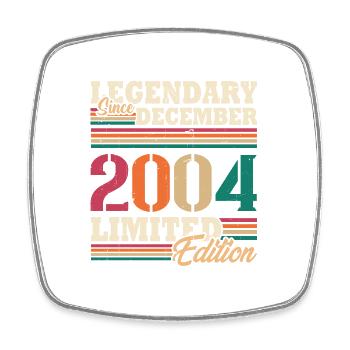 Vintage 2004 Décembre Cadeau Anniversaire Rétro - Magnet carré - blanc - Devant