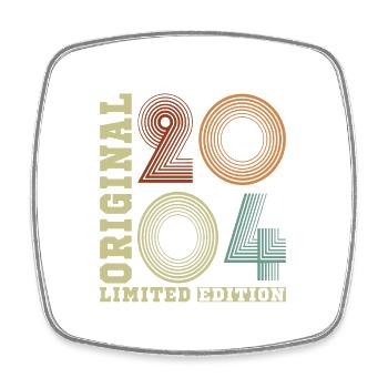 2004 Vintage Retro Geburtstagsgeschenk - Viereckiger Kühlschrankmagnet - Weiß - Vorne