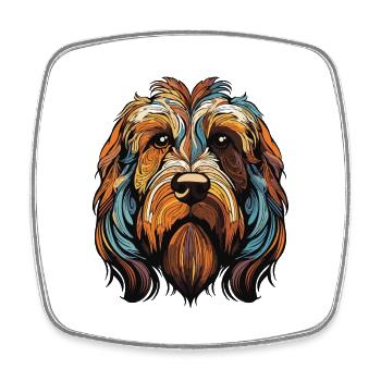 Chien Animal Chien - Magnet carré - blanc - Devant