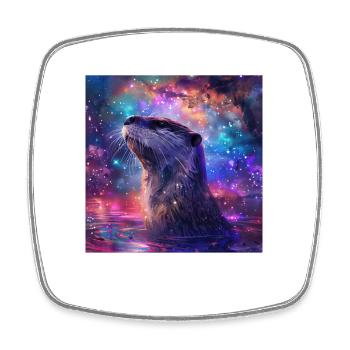 Otter - Square fridge magnet - white - Front
