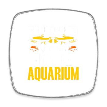 Aquariophile d’aquarium d’aquarium - Magnet carré - blanc - Devant