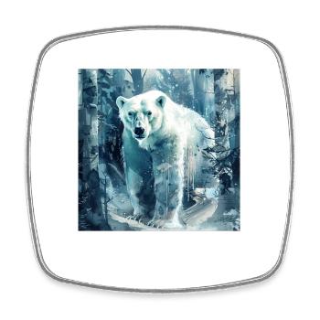 Polar bear - Square fridge magnet - white - Front