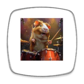 Guinea pig - Square fridge magnet - white - Front
