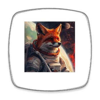 Fox - Square fridge magnet - white - Front