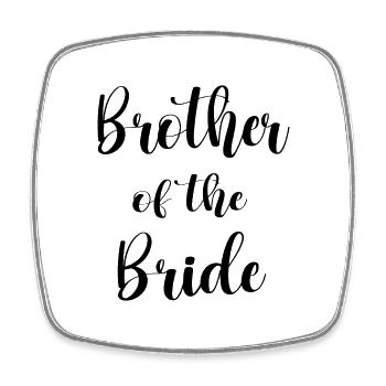 Brother Of The Bride Family Bridal Party - Viereckiger Kühlschrankmagnet - Weiß - Vorne