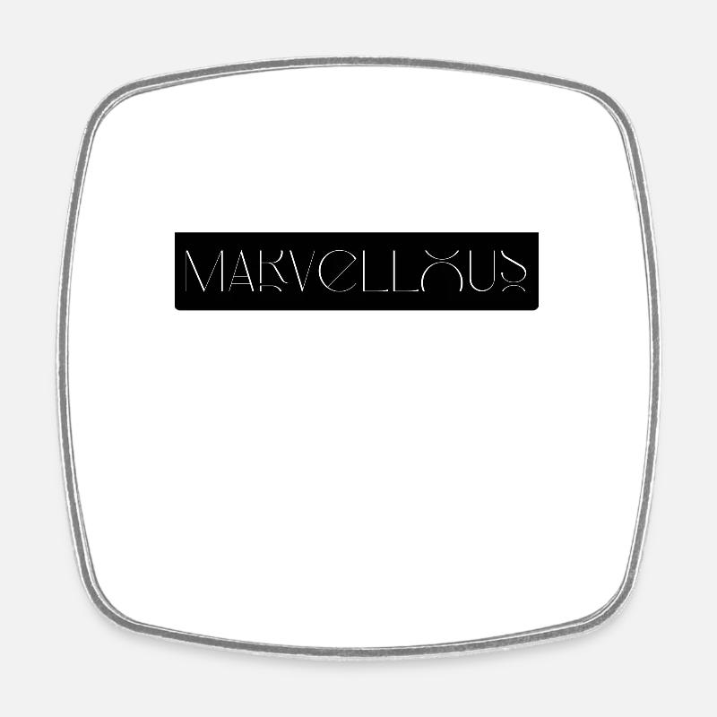 Marvellous - Square fridge magnet - white