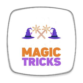 Funny Magician Magic - Square fridge magnet - white - Front