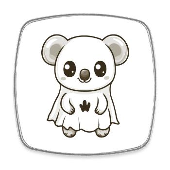 Koala Halloween Drôle Fantôme - Magnet carré - blanc - Devant