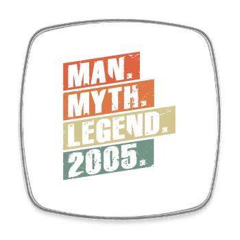 Vintage Né 2005 Homme Mythe Légende - Magnet carré - blanc - Devant