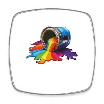FARBDOSE FARBE - Viereckiger Kühlschrankmagnet - Weiß - Vorne