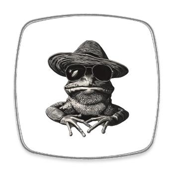 Grenouille - Magnet carré - blanc - Devant
