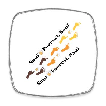 Sauf..Forrest Sauf.. - Viereckiger Kühlschrankmagnet - Weiß - Vorne