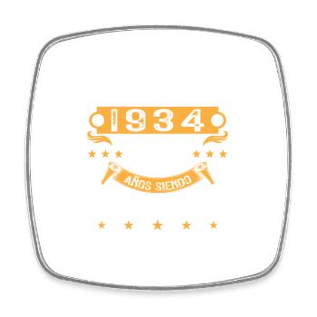 Vinatge 1934 90 Jahre altes Geburtstagsgeschenk - Viereckiger Kühlschrankmagnet - Weiß - Vorne