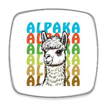 ALPACA - Square fridge magnet - white - Front