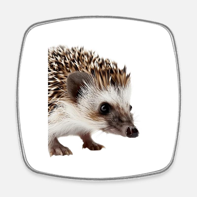 Igel - Viereckiger Kühlschrankmagnet - Weiß