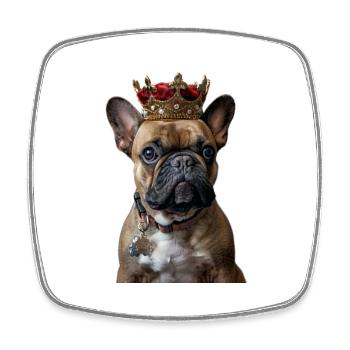 French Bulldog - Square fridge magnet - white - Front