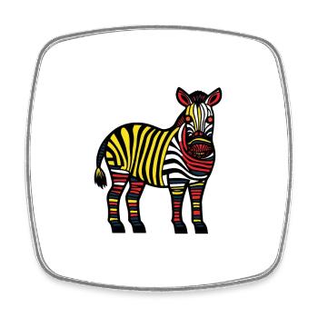 Zebra Halloween Animal - Square fridge magnet - white - Front