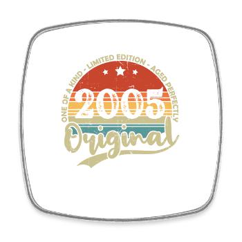 Original 2005 Jahrgang Retro Geburtstagsgeschenk - Viereckiger Kühlschrankmagnet - Weiß - Vorne