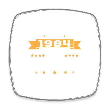40 Jahre Vinatge 1984 Geburtstagsgeschenk - Viereckiger Kühlschrankmagnet - Weiß - Vorne