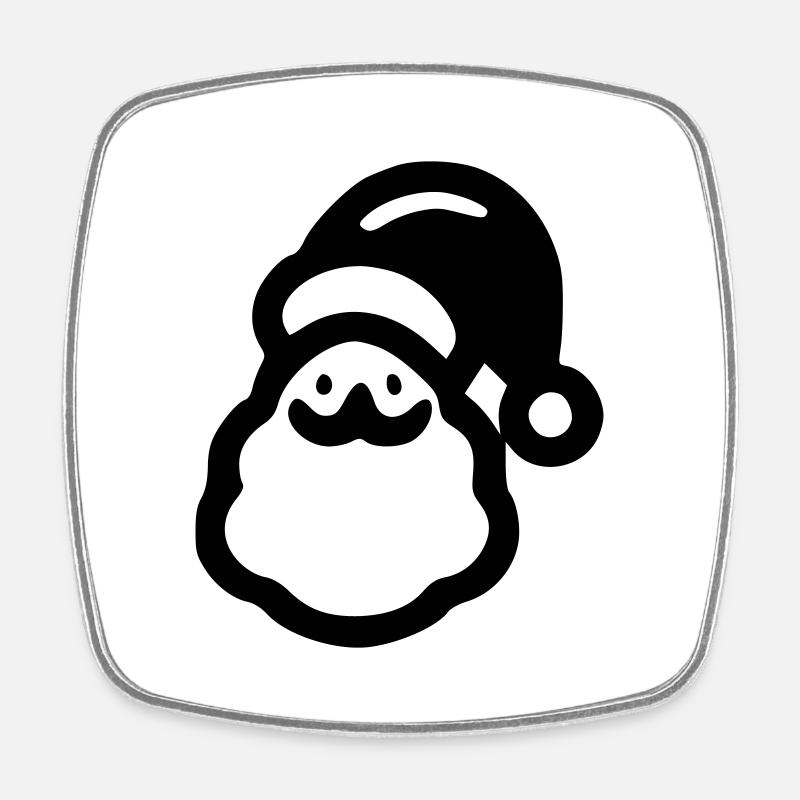 Weihnachtsmann - Viereckiger Kühlschrankmagnet - Weiß