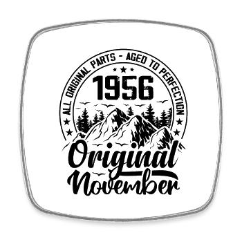 1956 novembre Original 68 Ans cadeau Anniversaire - Magnet carré - blanc - Devant