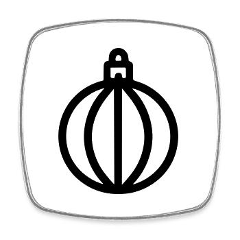 Christmas Ball - Square fridge magnet - white - Front