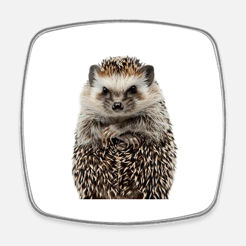 Igel - Viereckiger Kühlschrankmagnet - Weiß