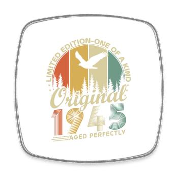 Original 1945 Vintage Vintage Birthday Gift - Square fridge magnet - white - Front