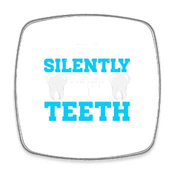 Dentist - Square fridge magnet - white - Front