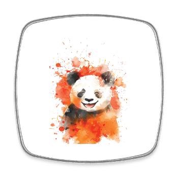 Panda - Square fridge magnet - white - Front