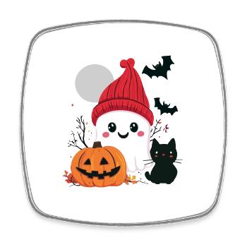 Cadeau d’Halloween Femmes Hommes Enfants Décoration - Magnet carré - blanc - Devant