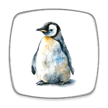 Pingouin - Magnet carré - blanc - Devant