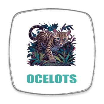 Ocelots Ocelot - Square fridge magnet - white - Front