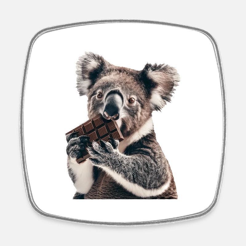Koala - Magnet carré - blanc