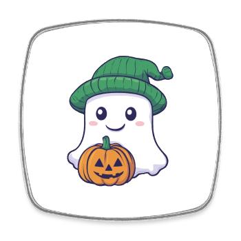 Cadeau d’Halloween Femmes Hommes Enfants Décoration - Magnet carré - blanc - Devant