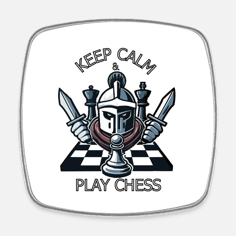 PLAYCHESS - Magnet carré - blanc