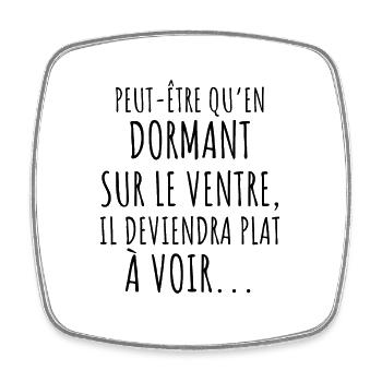 idée cadeau message humour drole homme femme rigol - Magnet carré - blanc - Devant