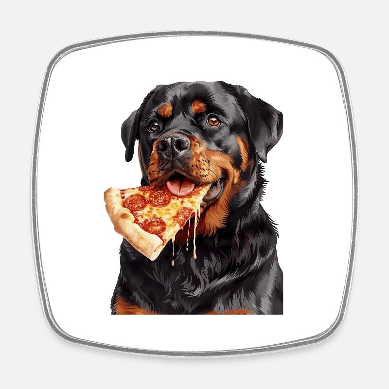 Rottweiler - Square fridge magnet - white