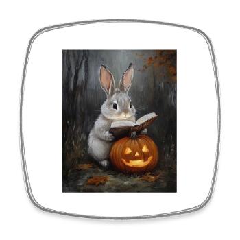 Halloween Lapin Cadeau Femmes Hommes Enfants Décoration - Magnet carré - blanc - Devant